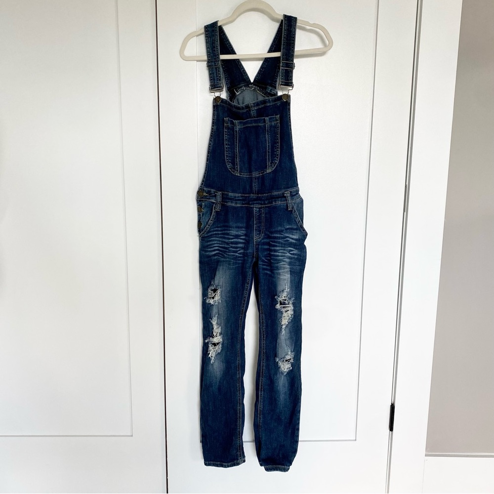 Machine Distressed Ripped Overalls 26 Nouvelle Mode - Picture 2 of 13